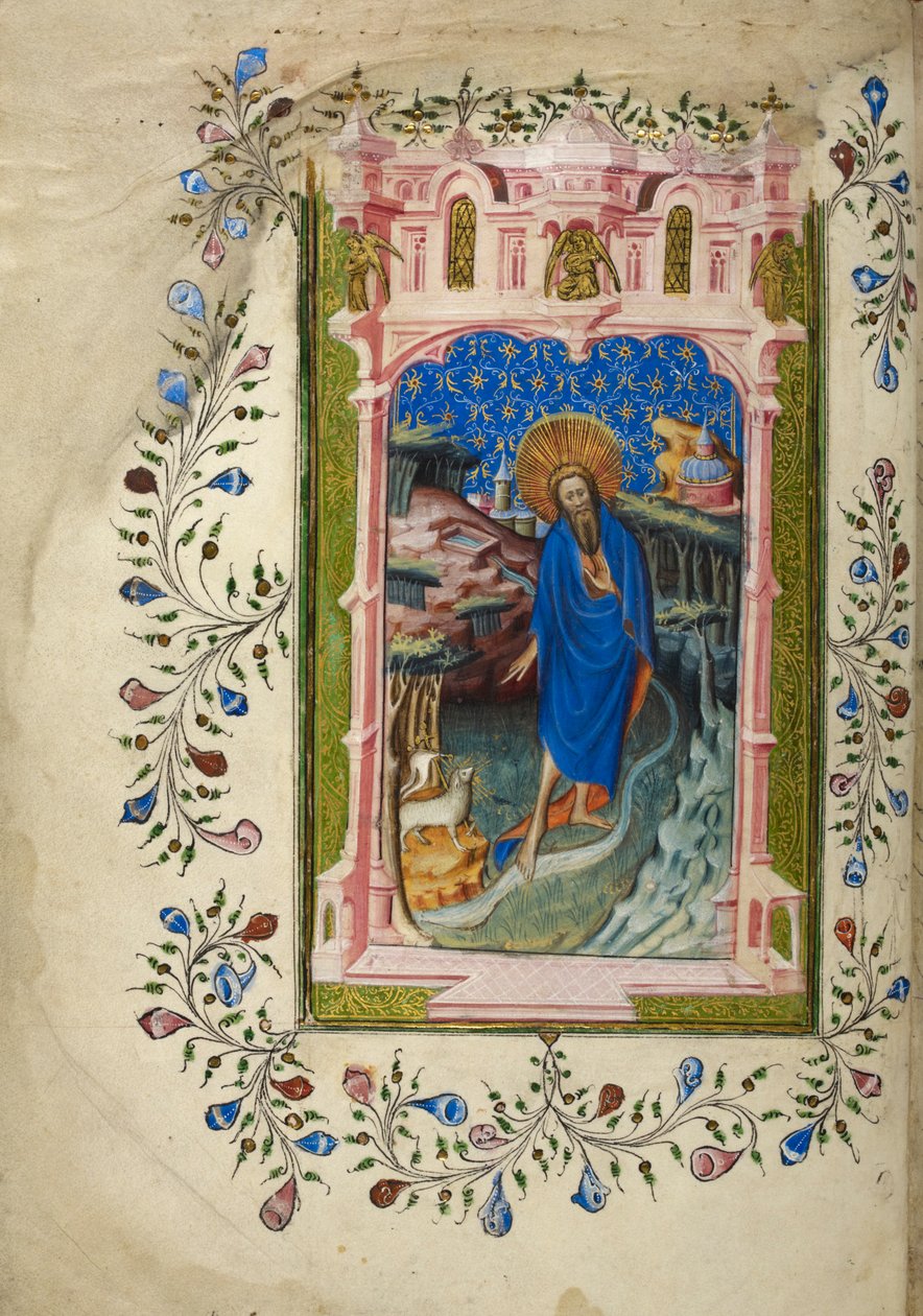 Keresztelő Szent János, Agnus Dei 1405-10 (színes pergamen) alkotó: English School
