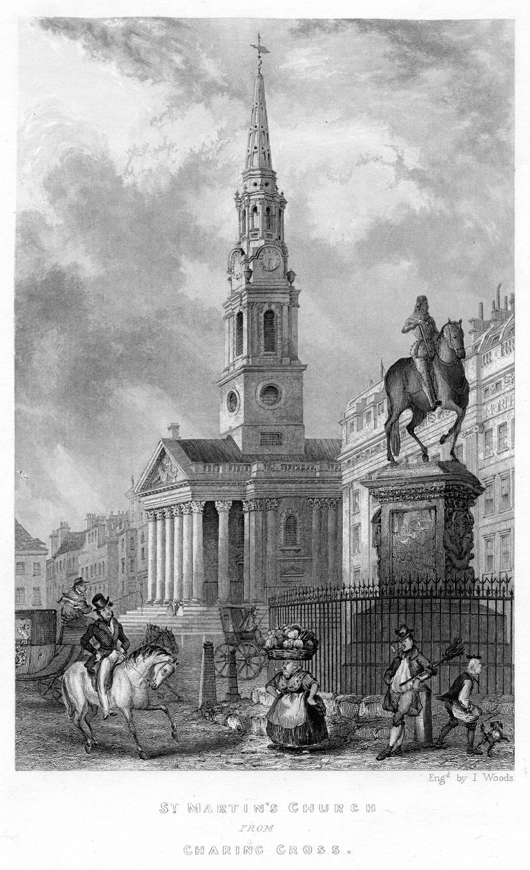 Szent Márton templom a Charing Crossból, 1837 alkotó: English School