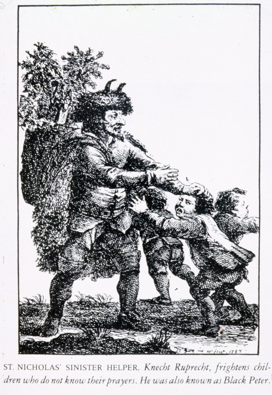 Szent Miklós baljós segítő: Knecht Ruprecht, 1784 alkotó: English School