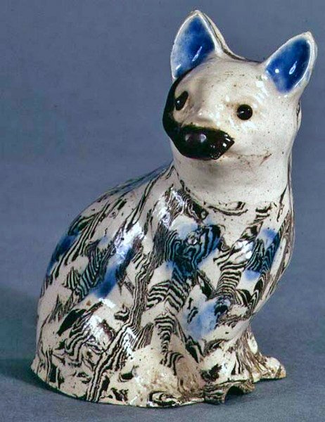 Staffordshire tömör achát macska, 1745 körüli (kerámia) alkotó: English School