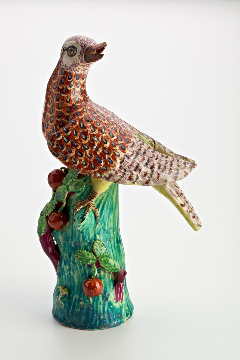 Staffordshire-i madárfigura, 1750-1850 körül (cserép) alkotó: English School