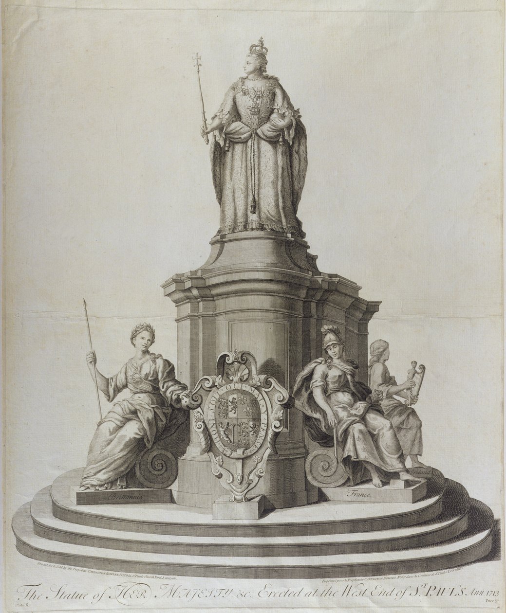 Anna királynő szobra (1665-1714), 1713-ban jelent meg alkotó: English School