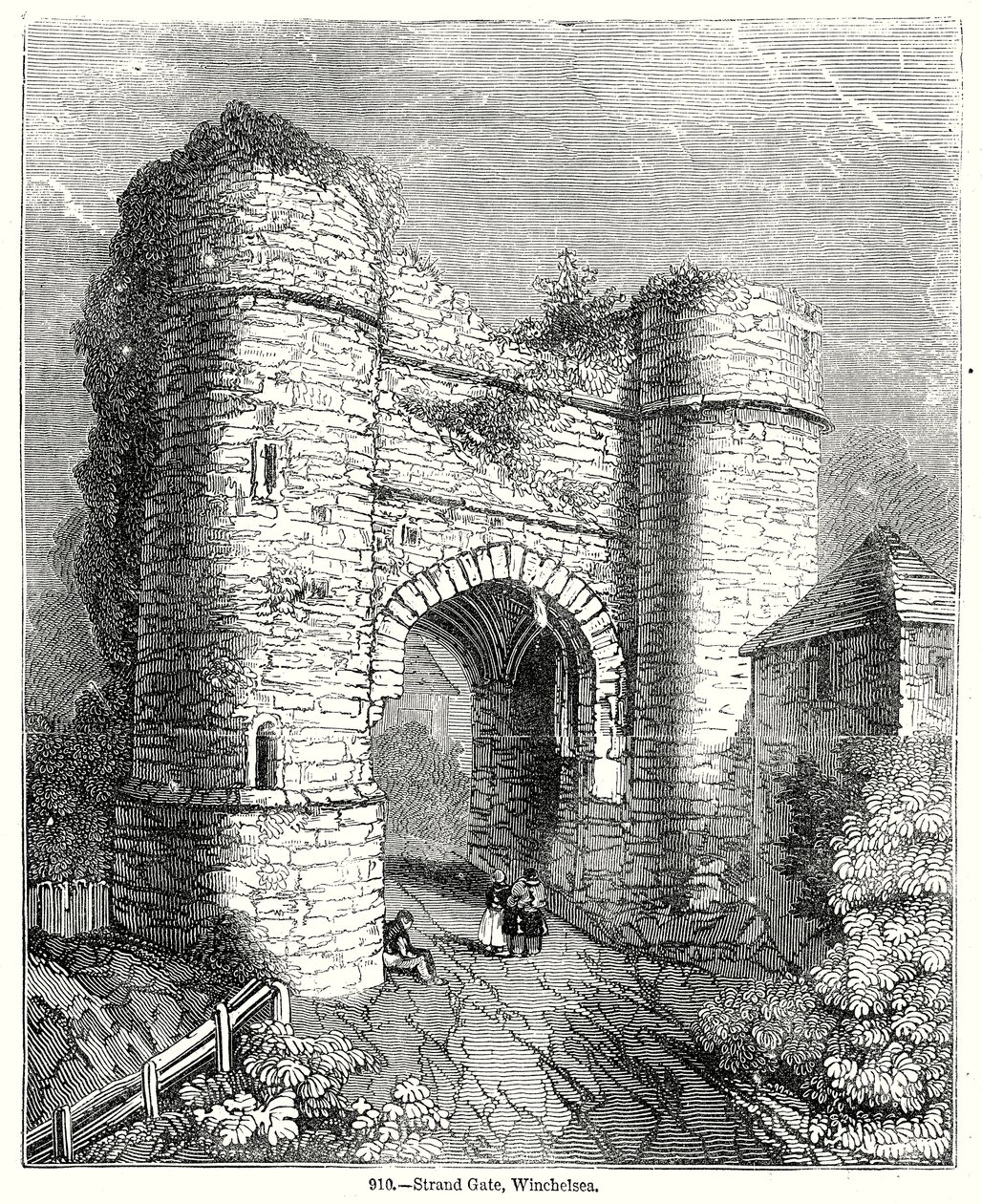 Strand Gate, Winchelsea (metszet) alkotó: English School