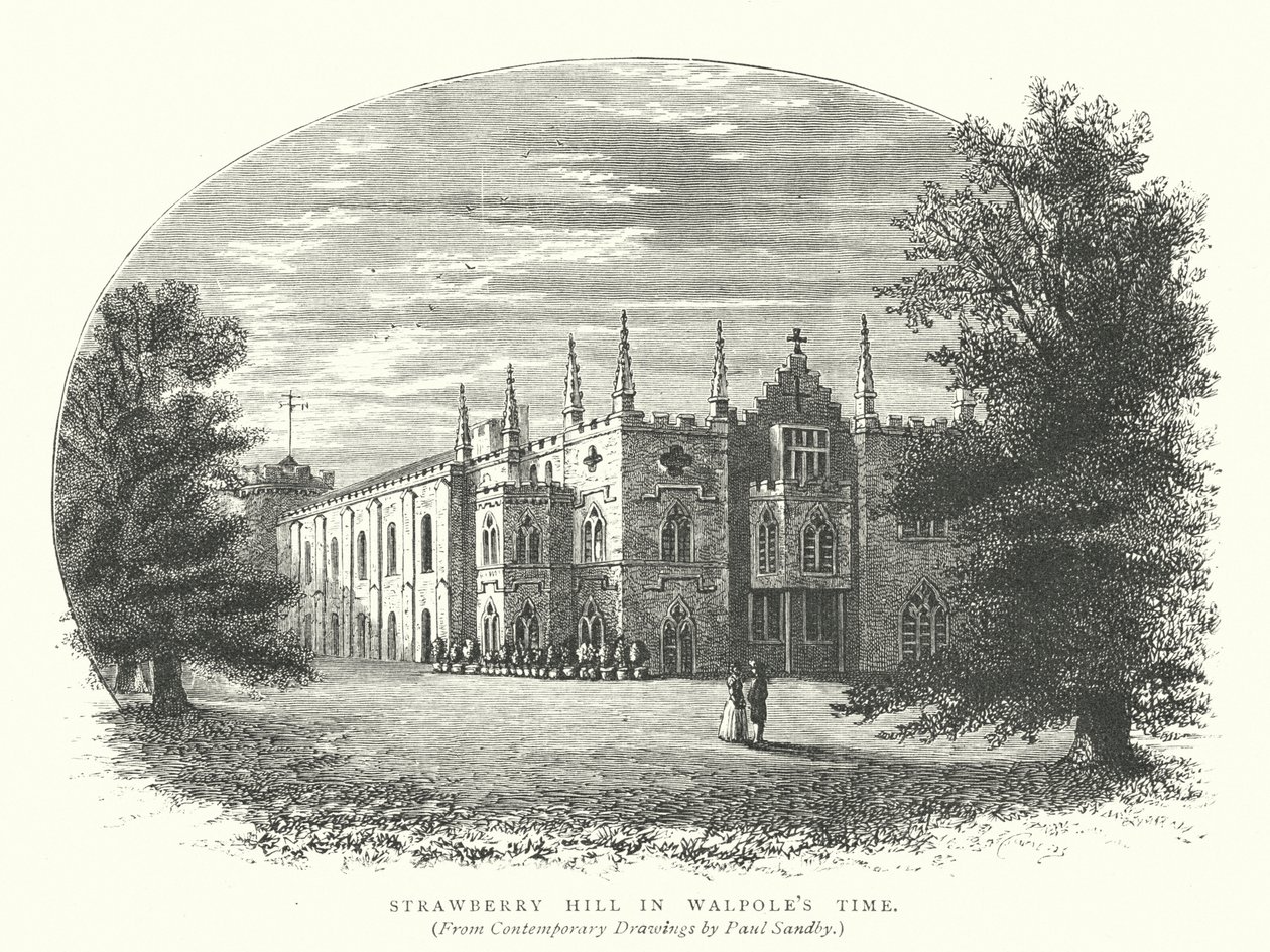Strawberry Hill Walpole idejében (metszet) alkotó: English School