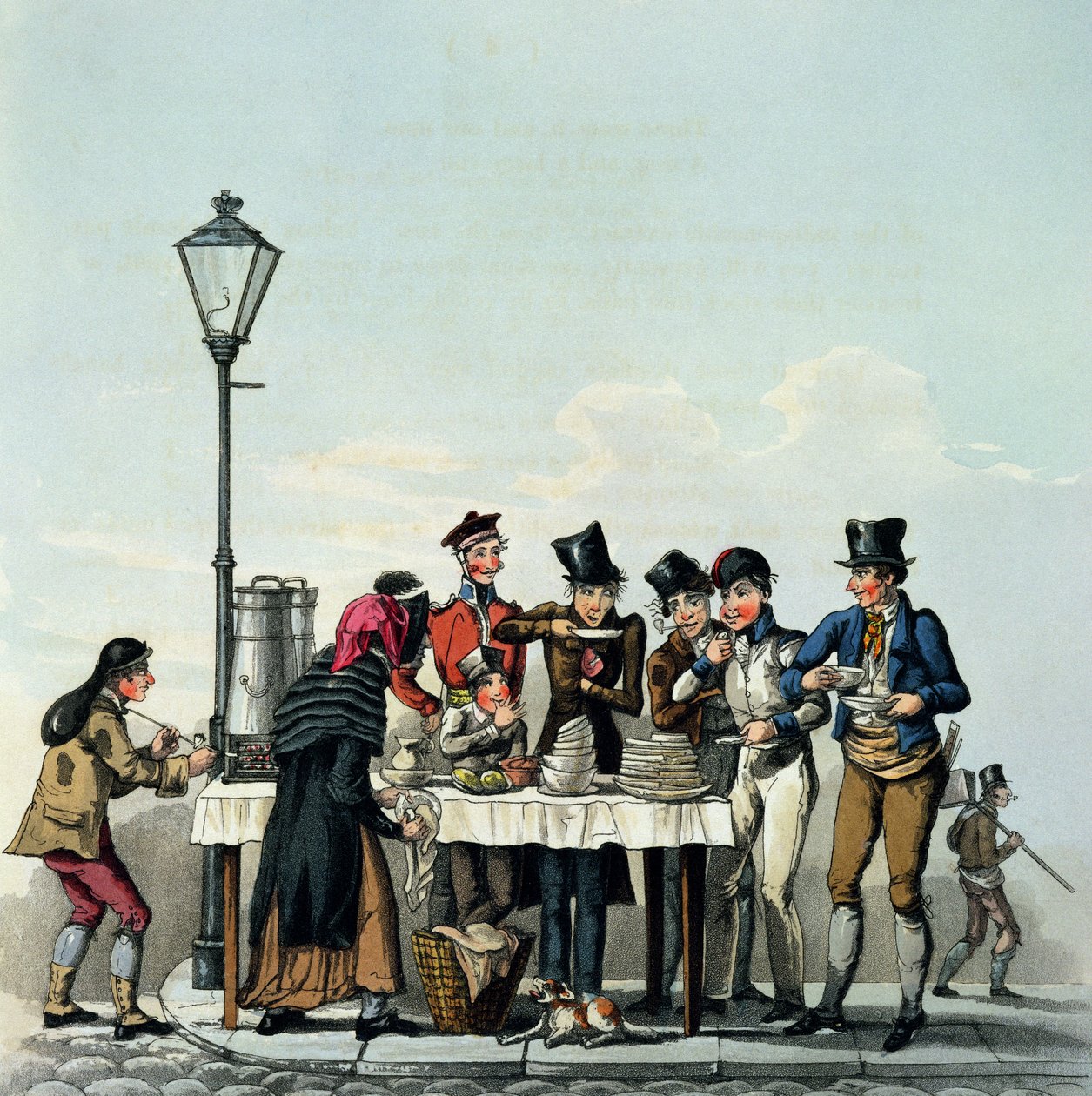 Utcai reggeli, vésette G.Hunt, 1825 alkotó: English School