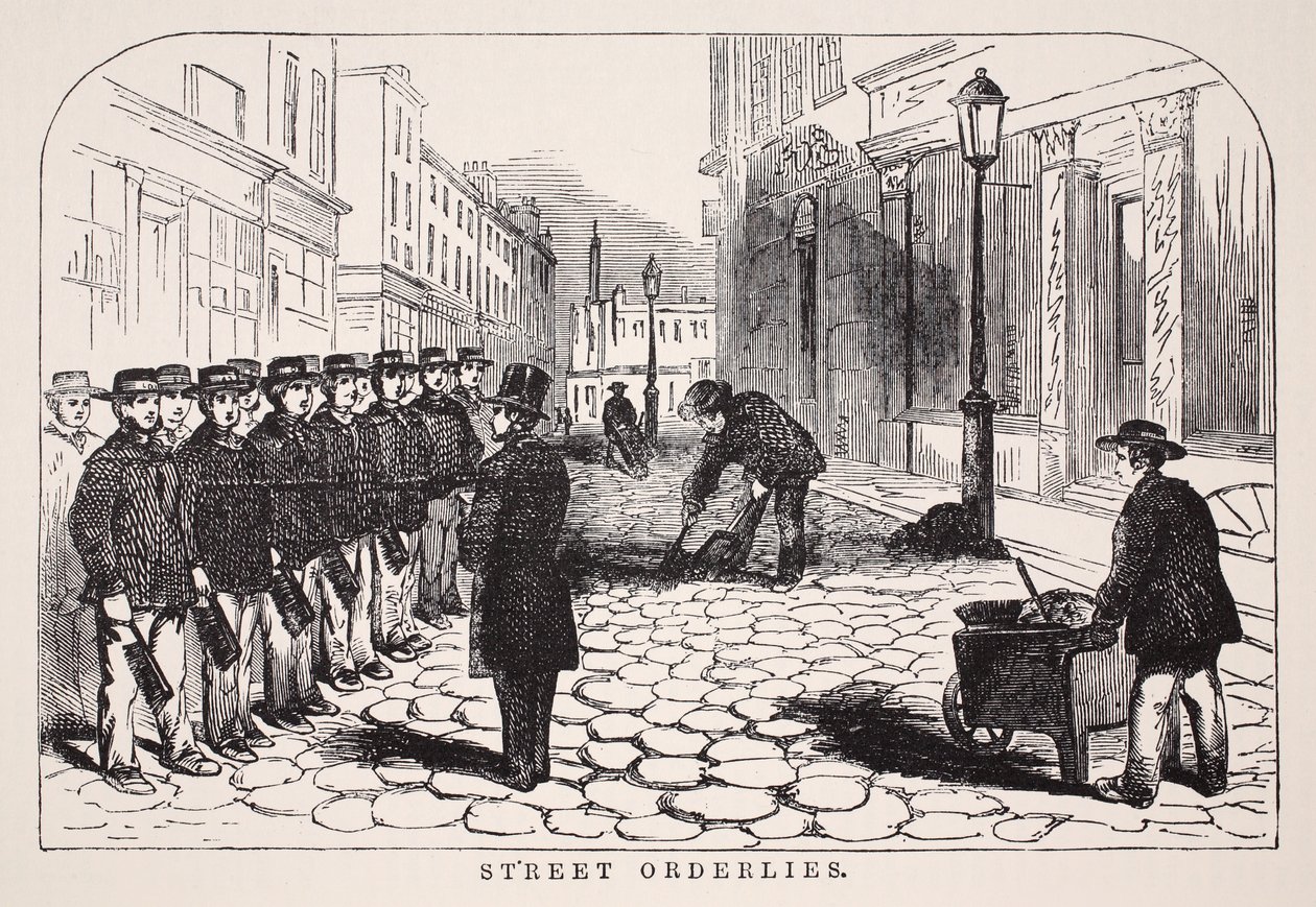 Street Orderlies, illusztráció a London Labor és London Poor, Henry Mayhew, pub. 1862 alkotó: English School