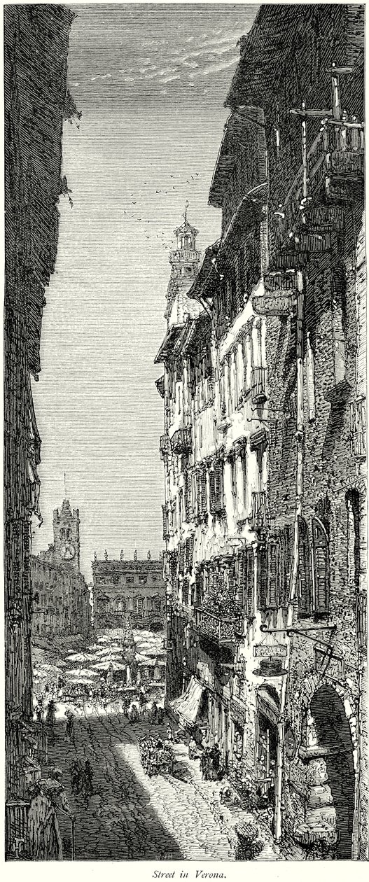 Veronai utca (metszet) alkotó: English School