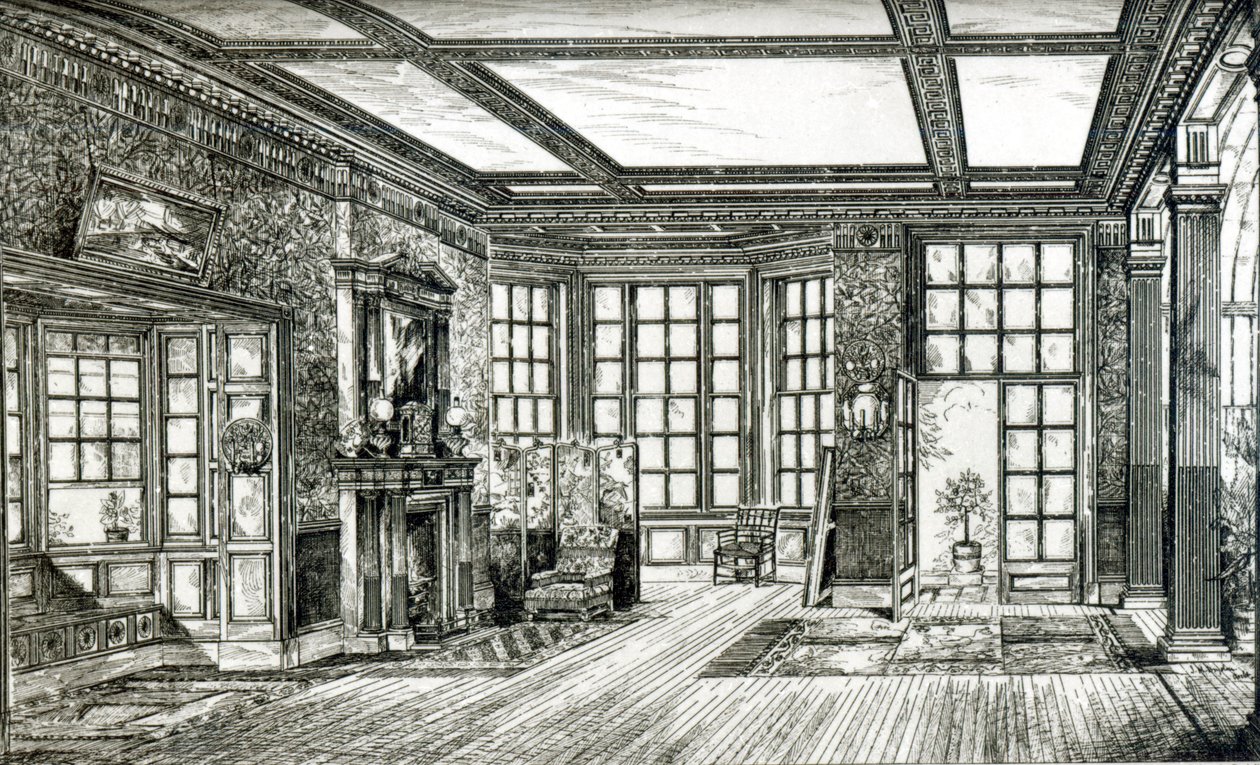 Stúdió James Tissot Esquire számára, Grove End Road, 1874 (litho) (bw fotó) alkotó: English School