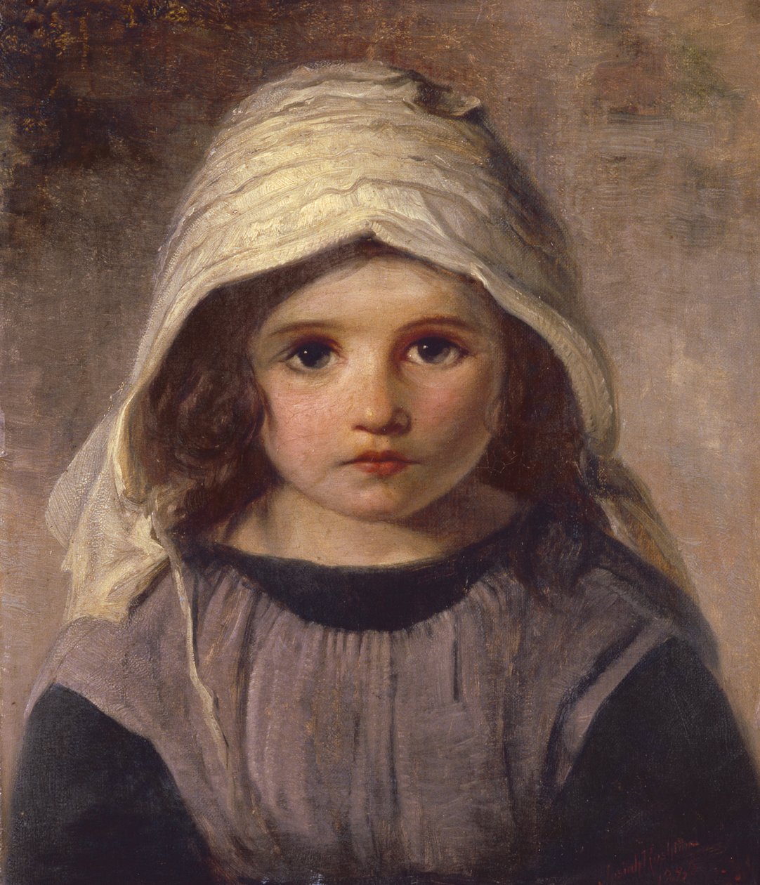Tanulmány a motorháztetős lányról, 1890 alkotó: English School