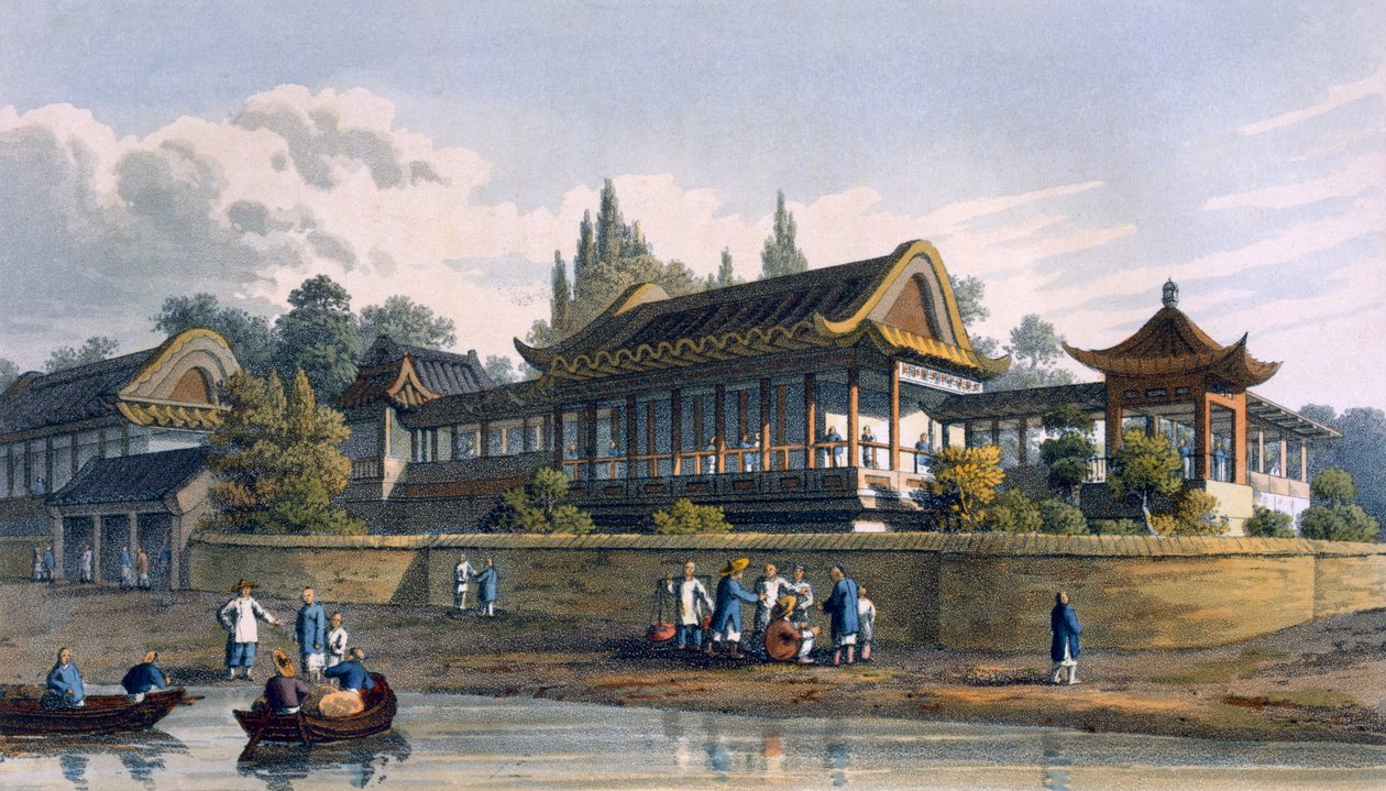 A császár nyári palotája Tien-Sing városával szemben, 1817 alkotó: English School