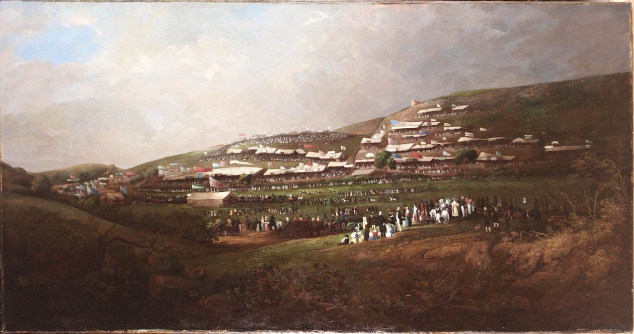 Sunderland, Versenyek Tunstall Hope-ban, 1835-40 körül (olaj, vászon) alkotó: English School