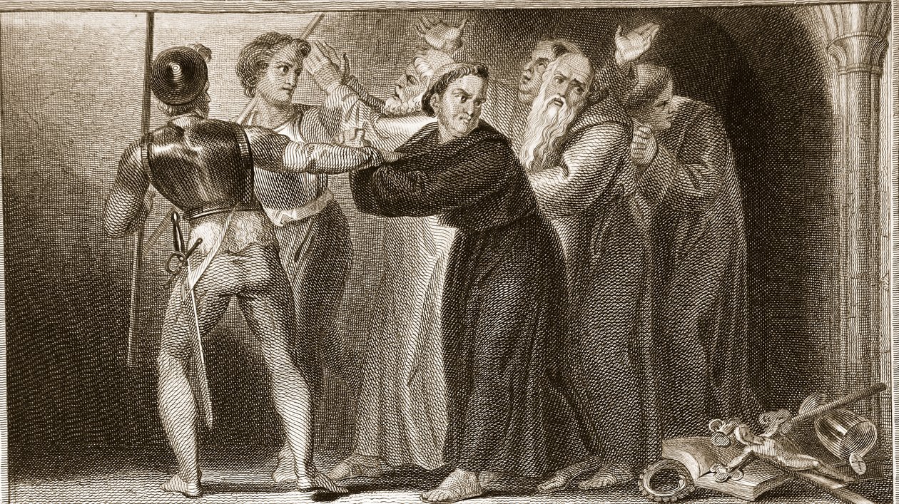 A kolostorok elnyomása, David Humes illusztrációja Anglia története, pub. R. Bowyer, London, 1812 alkotó: English School
