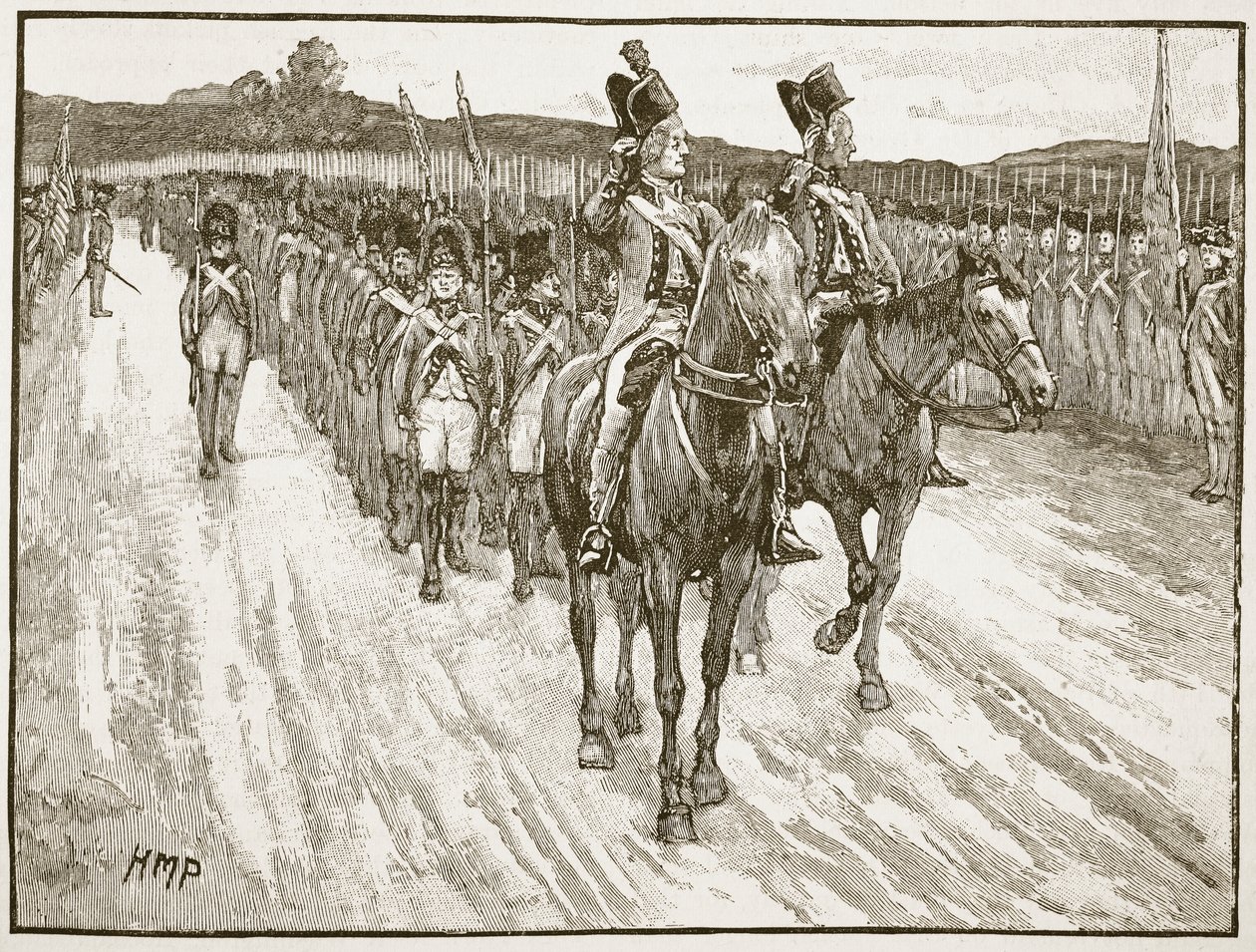 Lord Cornwallis feladása, York Town, 1781, illusztráció a Cassells Illustrated History of Englandből (szépia fotó) alkotó: English School