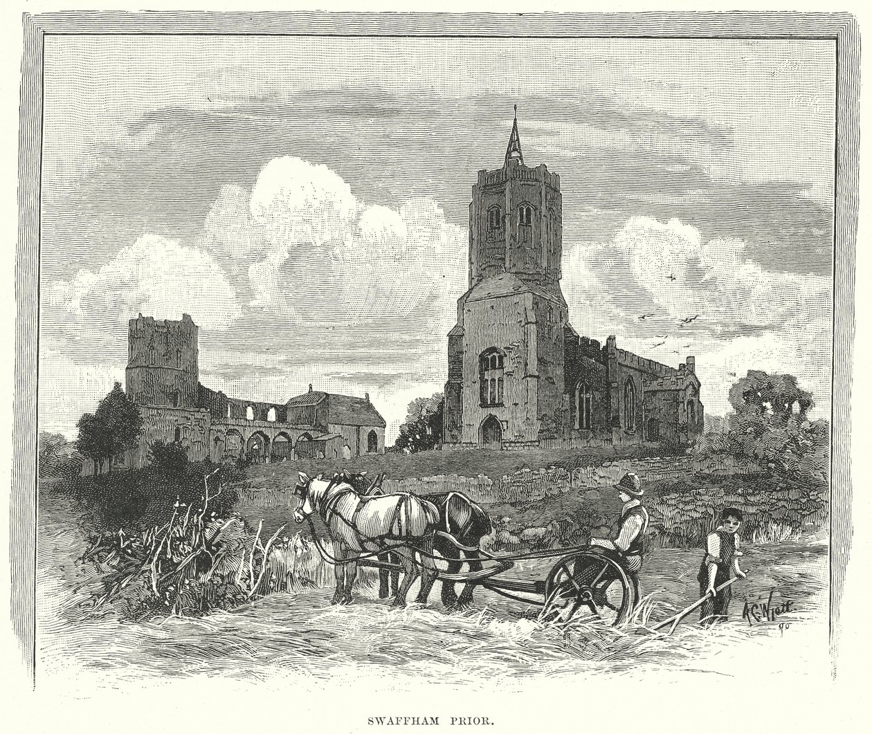 Swaffham Prior (metszet) alkotó: English School