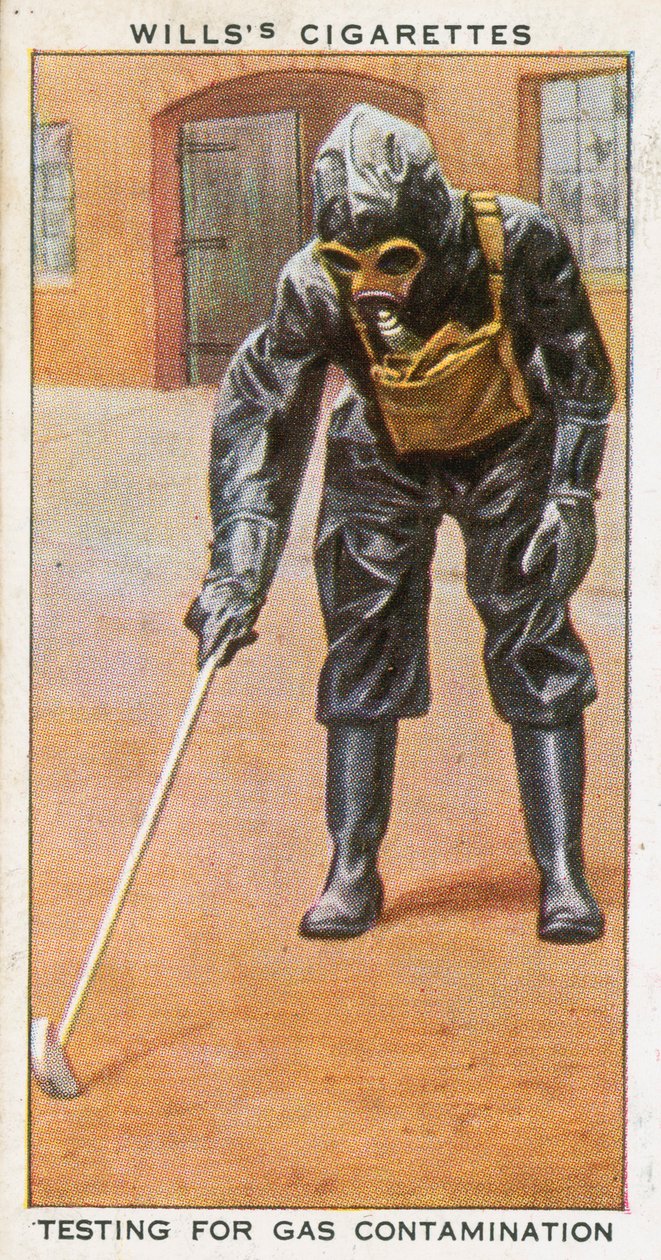 Gázszennyezés vizsgálata (színes litho) alkotó: English School
