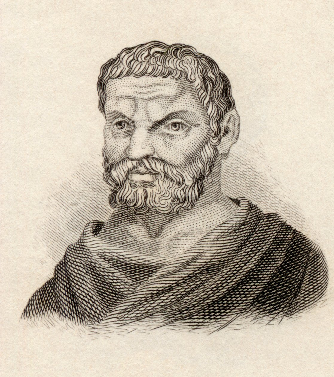 Thales of Miletus, a "Crabbes Historical Dictionary"-ből, 1825-ben megjelent alkotó: English School