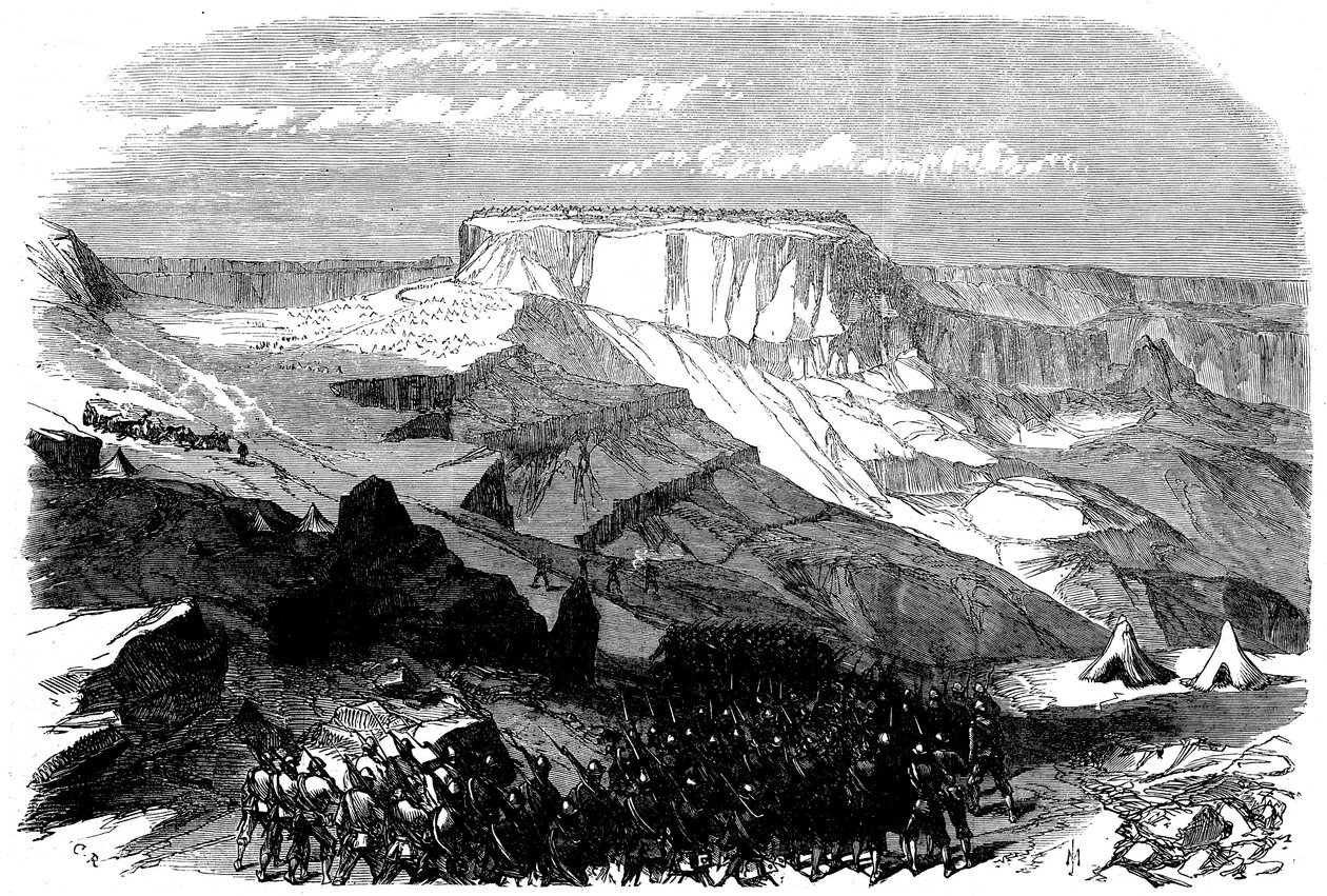 A 33. láb előrehaladása a Magdalán, a brit expedíciótól Abesszíniába, 1868 alkotó: English School