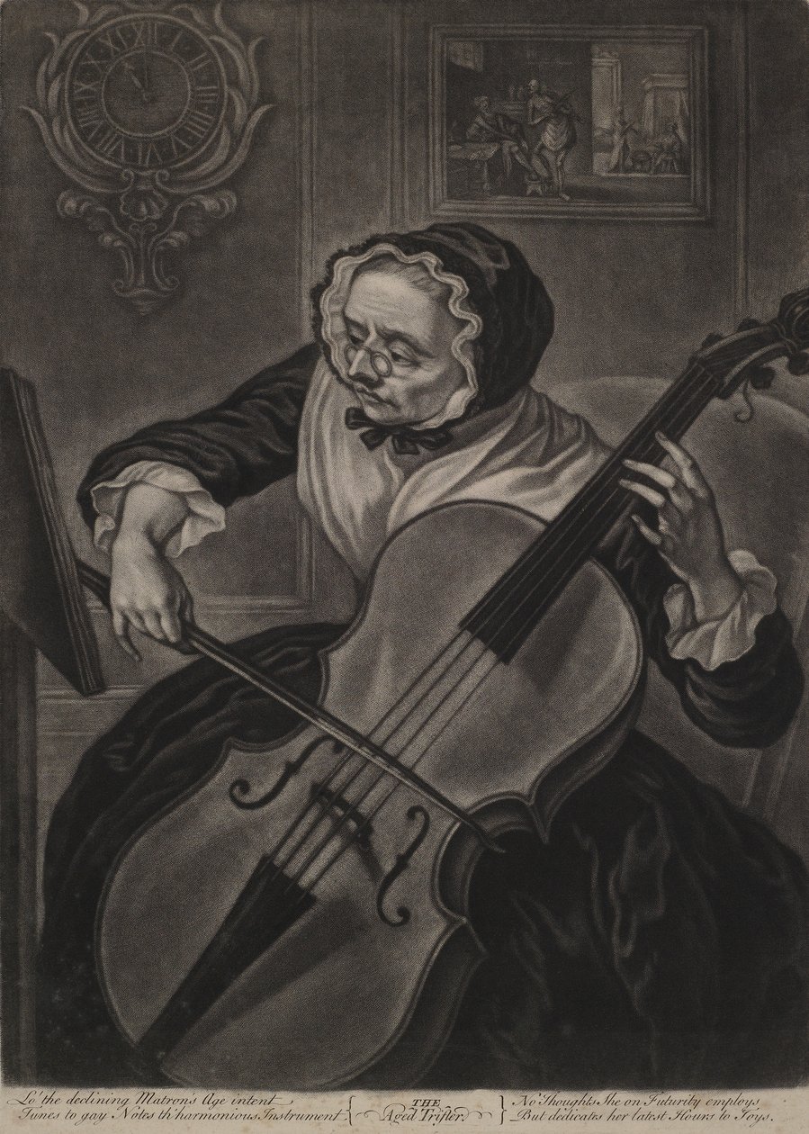 Az idős apróság, 1750 körül (mezzotint) alkotó: English School