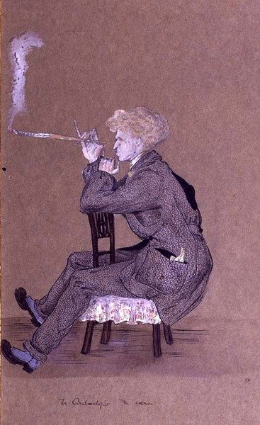 "The Archaeologist" 1890 körül (akvarell papíron) alkotó: English School