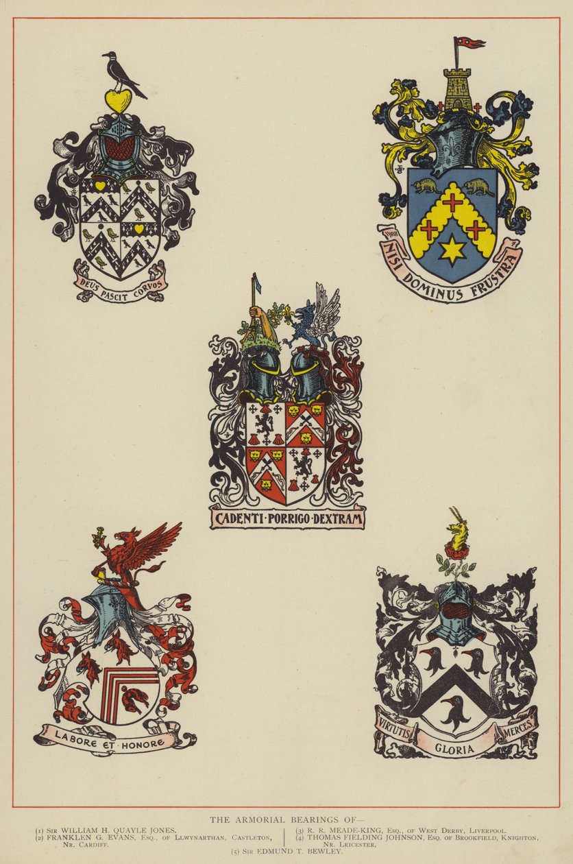 A címerállatok (színes litográfia) alkotó: English School
