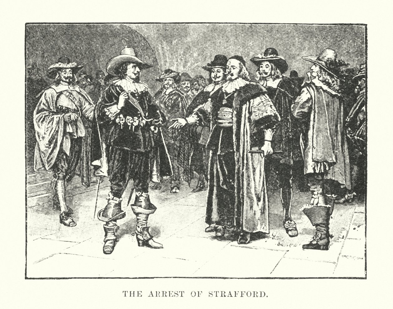 Strafford letartóztatása (metszet) alkotó: English School