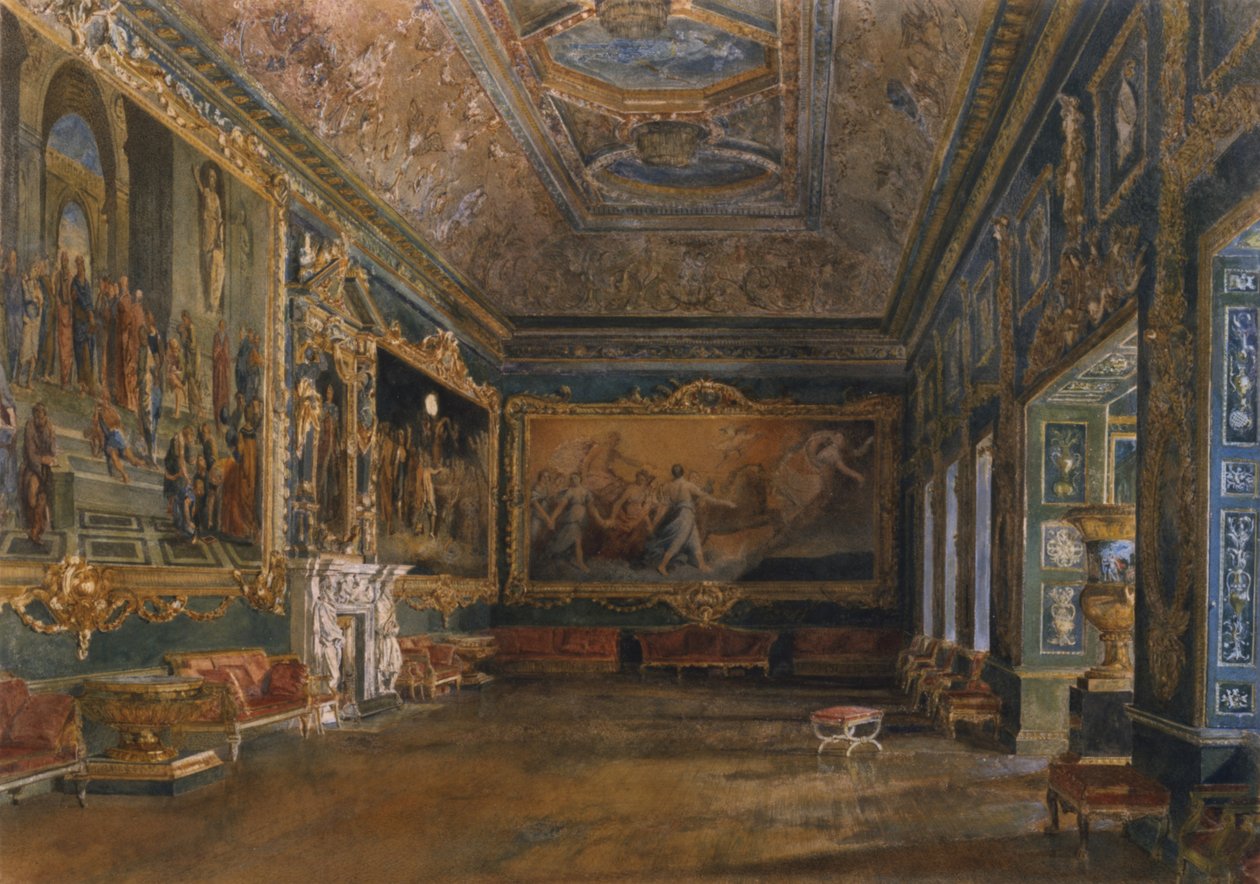The Ball Room, Northumberland House, 1870 körül (akvarell) alkotó: English School