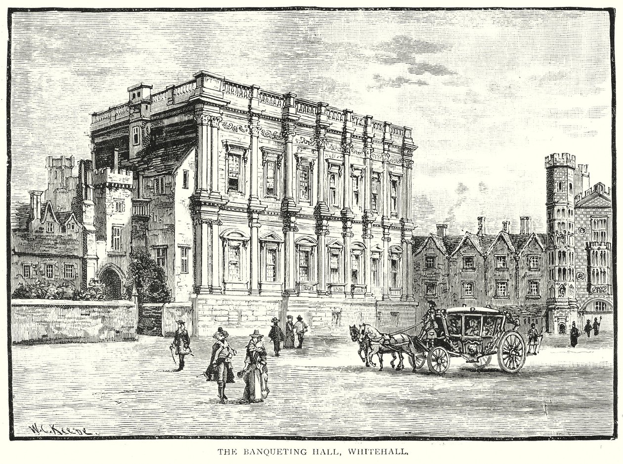 A bankettterem, Whitehall (metszet) alkotó: English School