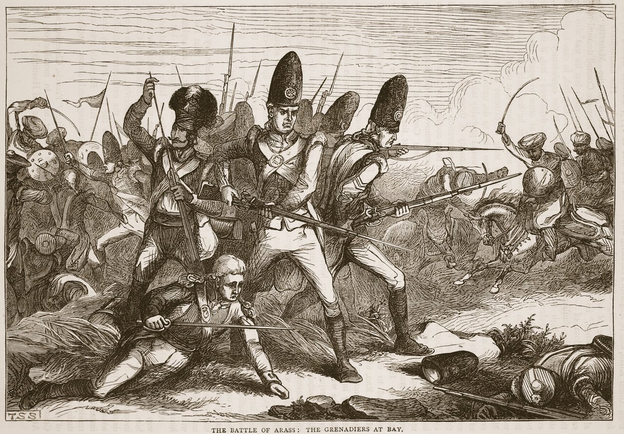 Az arras-i csata: a gránátosok az öbölben, illusztráció Cassell India illusztrált történelméből, James Grant, pub. 1879 alkotó: English School