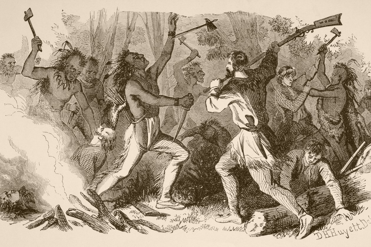 The Battle of Bloody Brook on September the 18th alkotó: English School