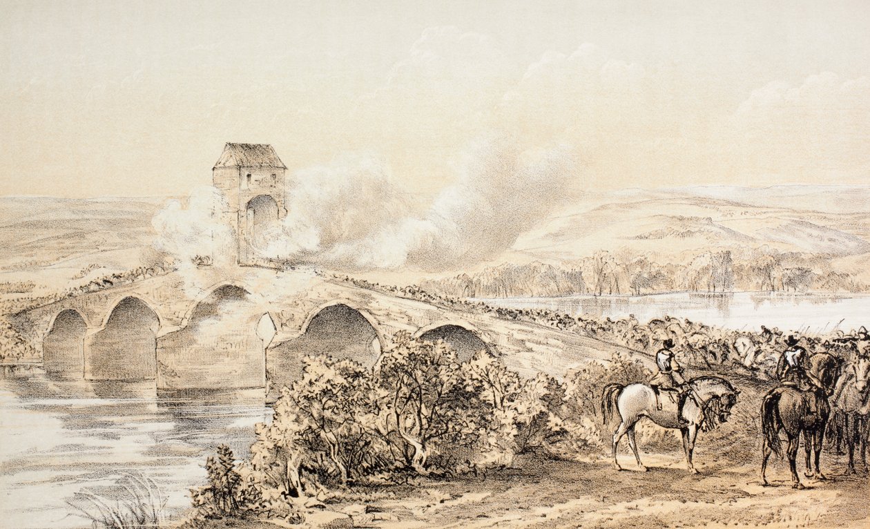 A Bothwell Bridge-i csata, 1679. június 22., John Howie (1735-93) 1879-ben megjelent „The Scots Worthies szerint Howie második kiadása, 1781” című művéből. alkotó: English School