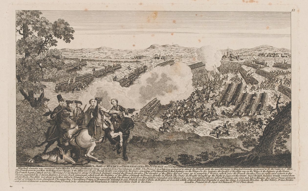 ?A mindeni csata vagy a vesztfáliai Thornhausen 1759. augusztus 1-jén? alkotó: English School
