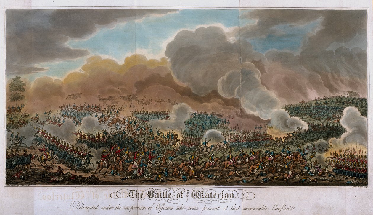 Waterloo-i csata, 1815, 1817 (akvatinta) alkotó: English School