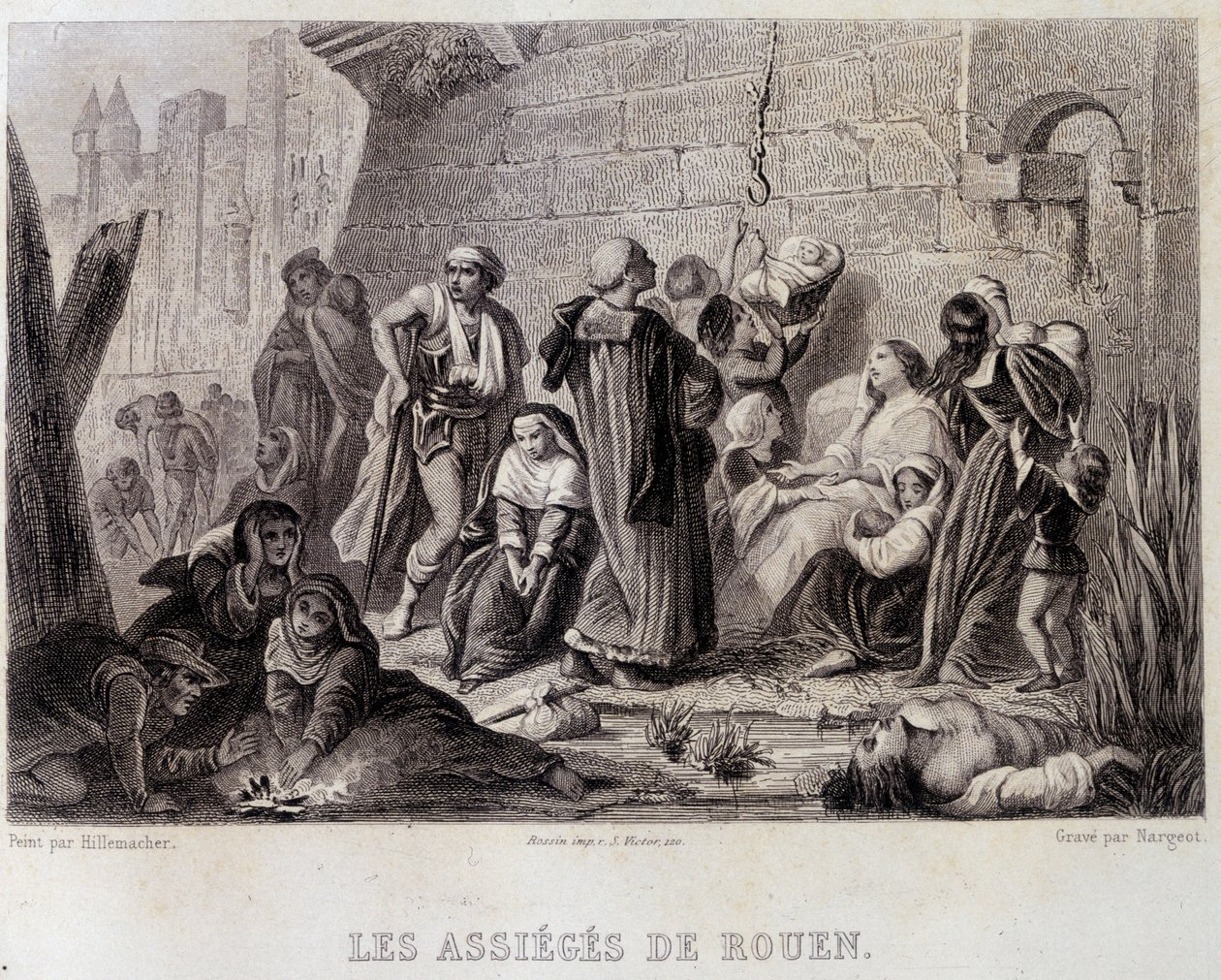 Rouen ostromlottja (metszet) alkotó: English School
