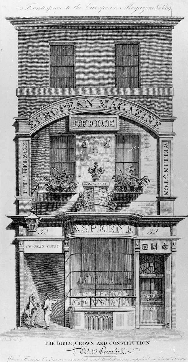 A Biblia, a korona és az alkotmány, Cornhill, London (metszet) alkotó: English School