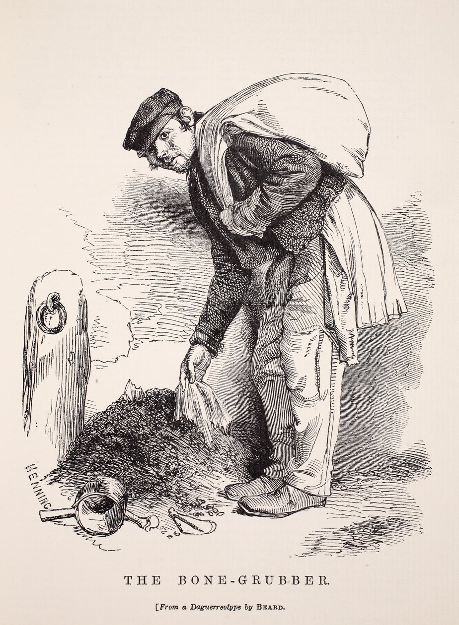A Bone-Grubber, Richard Beard dagerrotípiája nyomán, illusztrációja a London Labor és London Poor című könyvéből Henry Mayhew, pub. 1862 alkotó: English School