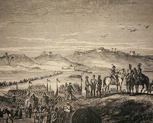 A brit hadsereg átkel a Sutlej folyón alkotó: English School