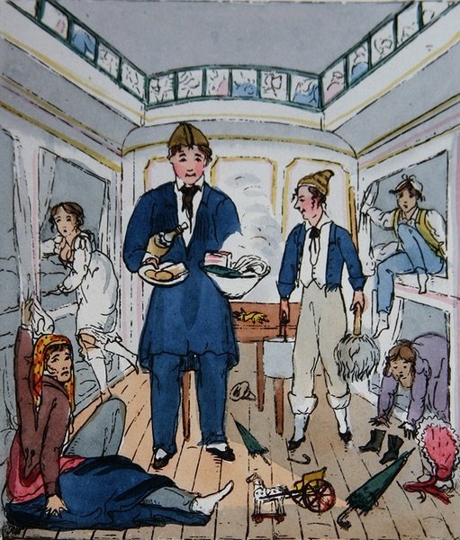 „A kabin”, Roger Bookem „De Paris a Douvres” című művéből alkotó: English School