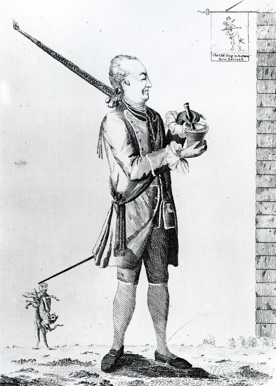 The Chymical Macaroni, kiadó: G. Terry, 1772 (mezzotint) alkotó: English School