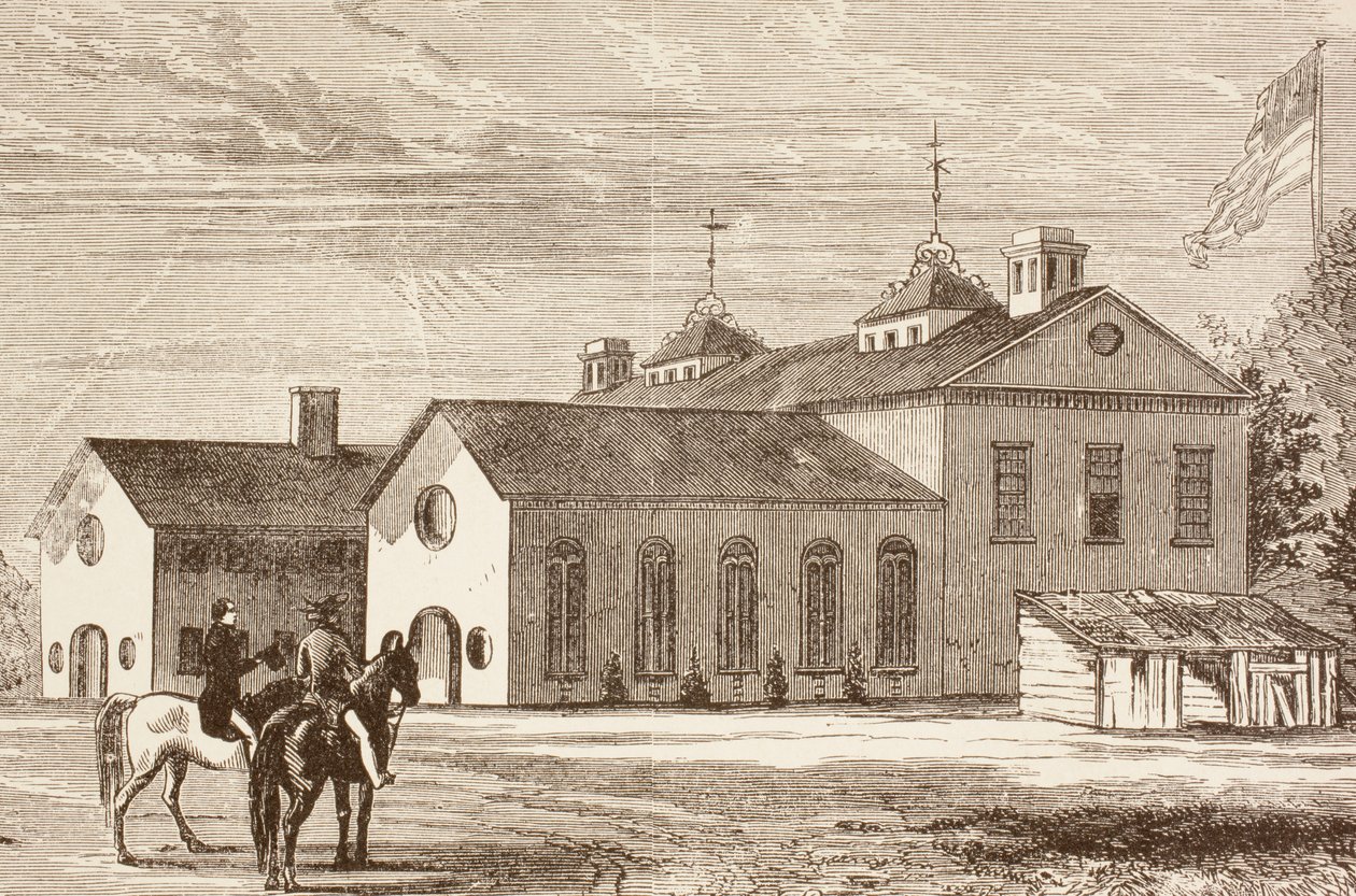 The College of William and Mary, Williamsburg, Virginia (litho) alkotó: English School