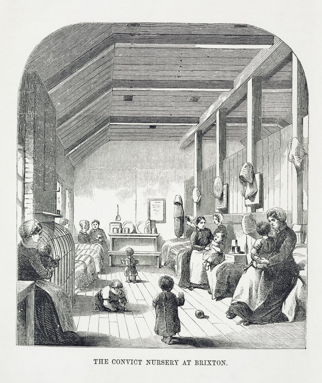 The Convict Nursery at Brixton, A londoni bűnügyi börtönökből és Henry Mayhew (1812-87) és John Binny jelenetei a börtönéletből, 1862 alkotó: English School