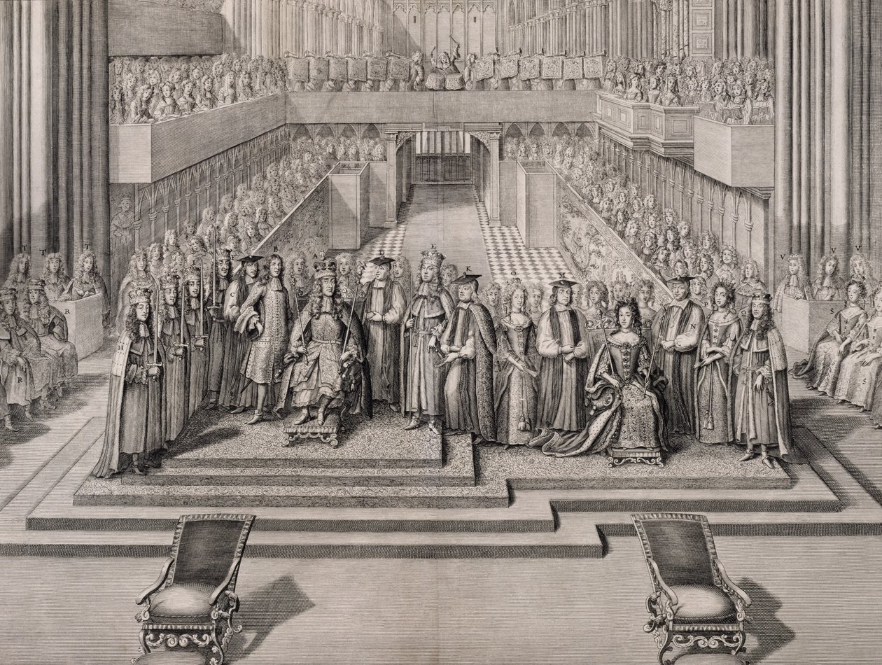 II. Jakab király (1633-1701) és második felesége, Modenai Mária (1658-1718) megkoronázása 1685 alkotó: English School