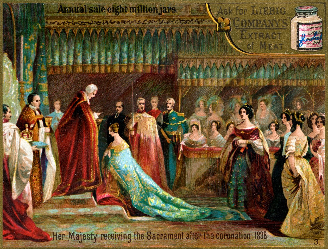 Viktória királynő koronázása, Liebig kártya alkotó: English School