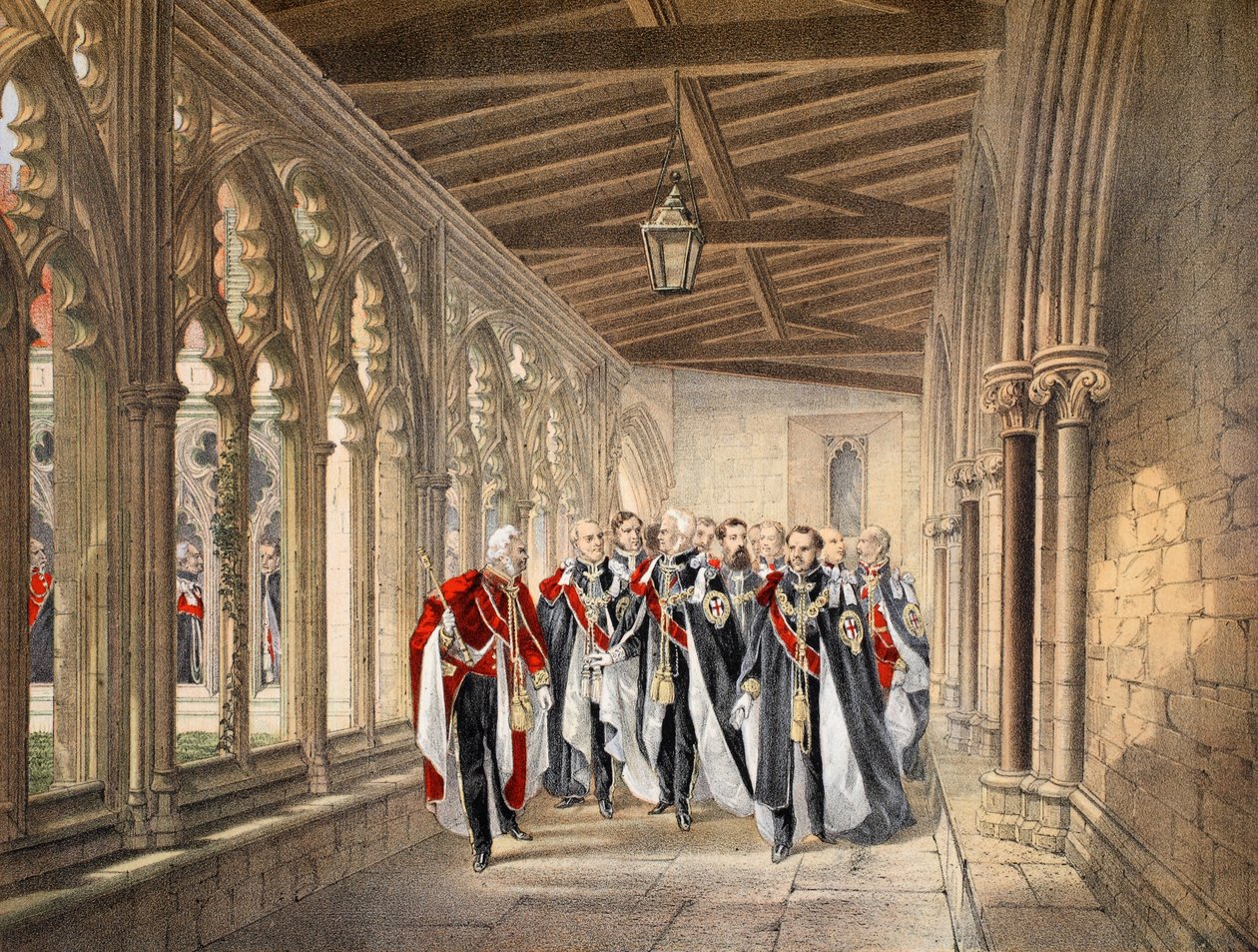 The Deans Cloister, Windsor, 1863. március 10., VII. Edward és a dán Alexandra házasságának emlékműve, pub. 1864 alkotó: English School