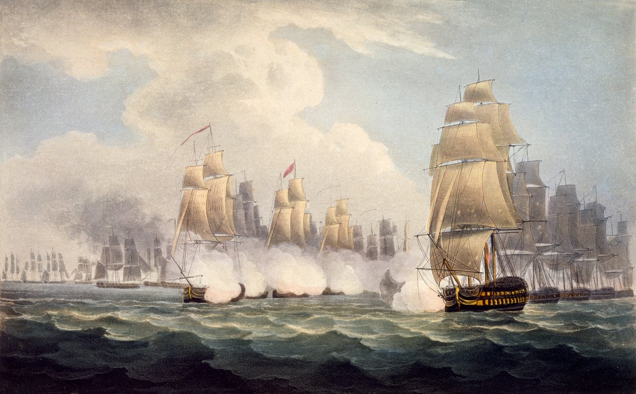 A franciák veresége Linois alatt a Commodore Dances Squadrontól, 1804. február 15., The Naval Chronology of Great Britain, J. Ralfe alkotó: English School