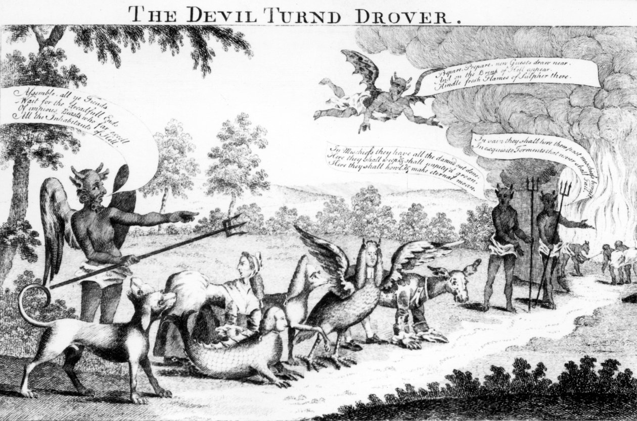 The Devil turnd Drover, William Tringham, 1756 alkotó: English School