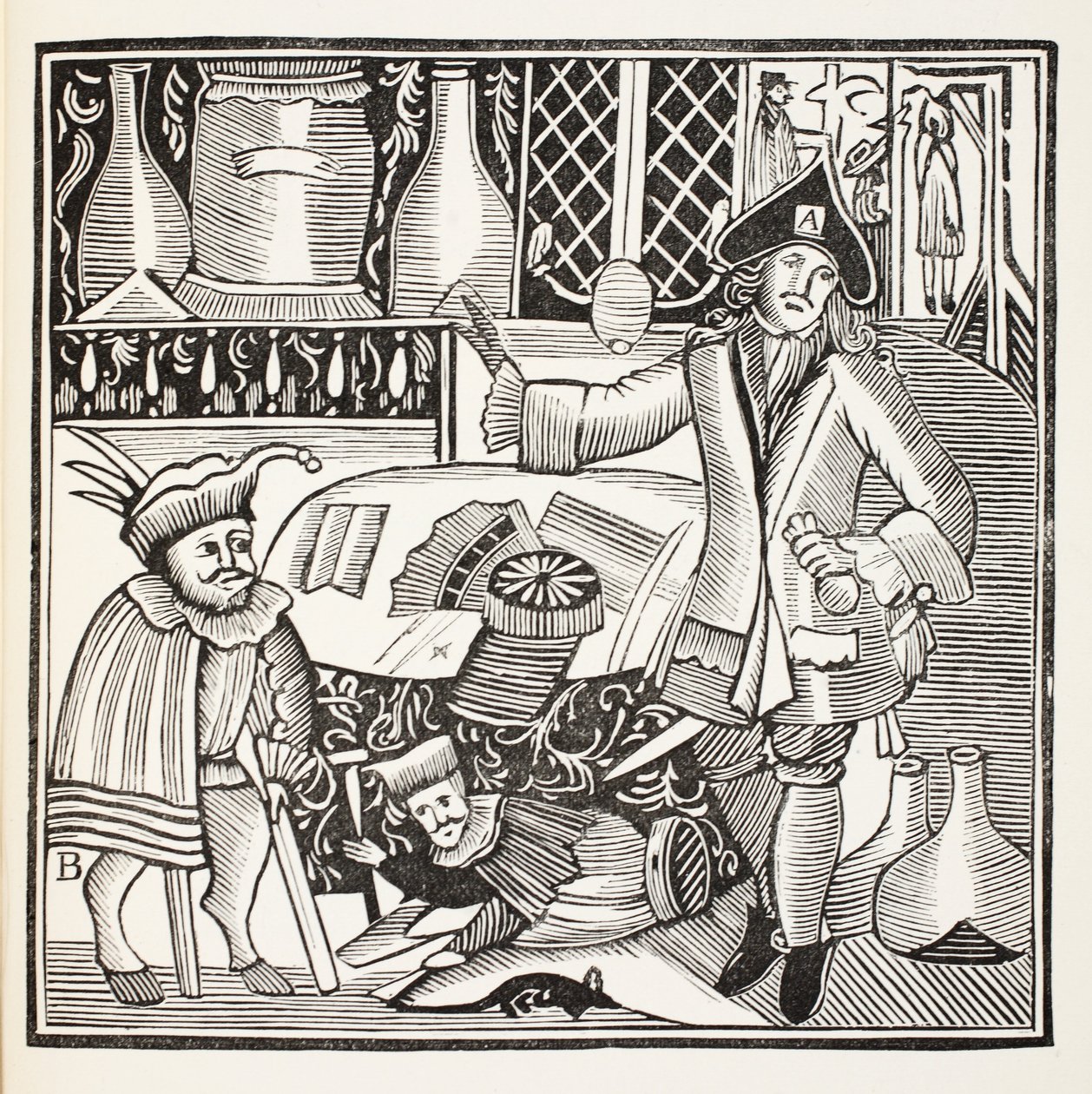 Az ördög két pálcikán avagy a város Untold, illusztráció a XVIII. századi fejezetből, John Ashton, pub. 1882 alkotó: English School