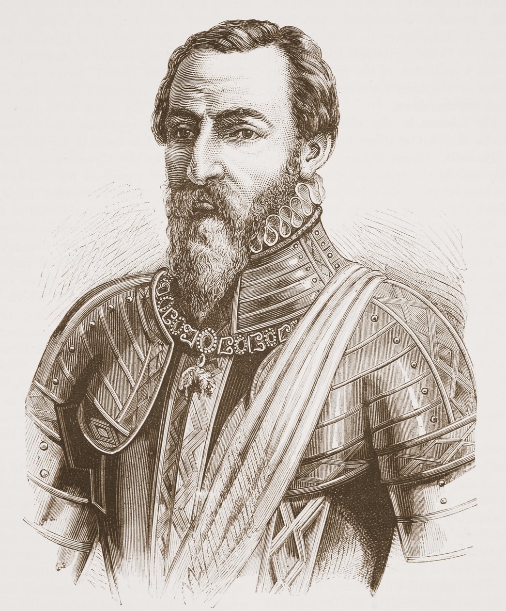 Alva hercege (Titian portréjából), illusztráció: James Aitken Wylie (1808-1890) A protestantizmus történetéből, pub. 1878 alkotó: English School