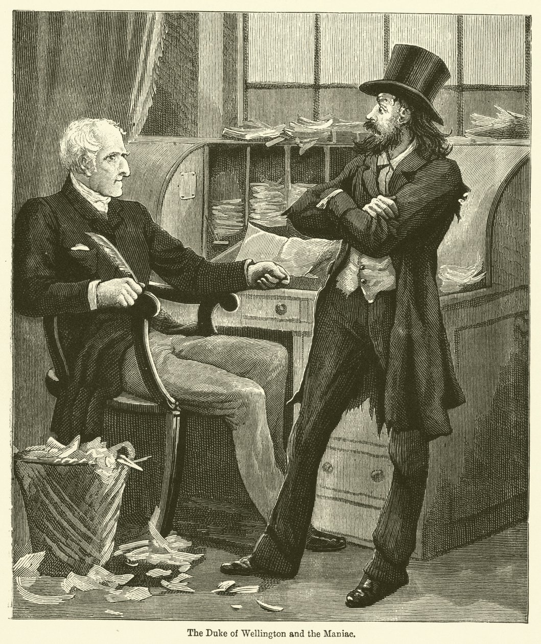 Wellington hercege és a mániákus (metszet) alkotó: English School