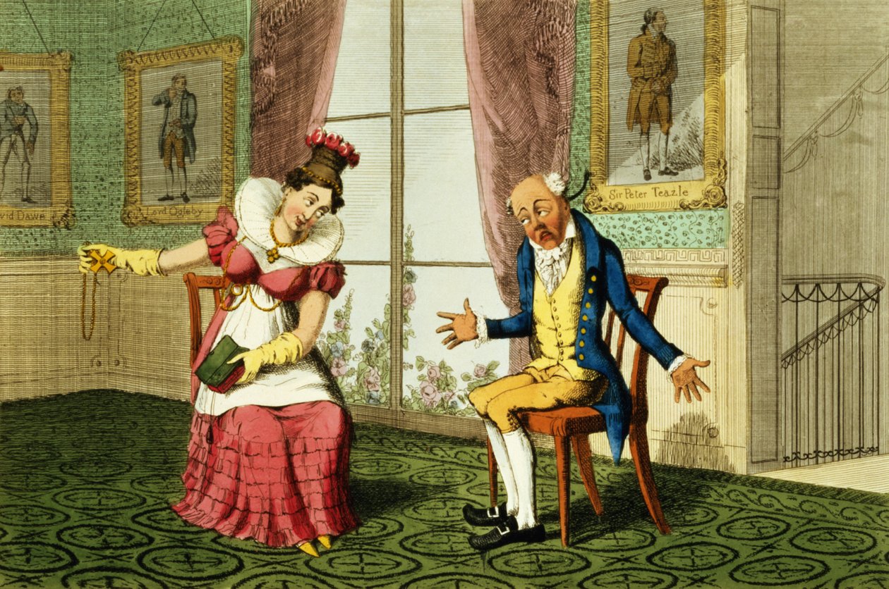 Az Expostuláció, kocsma. G. Humphrey, 1821 (színes rézkarc) alkotó: English School