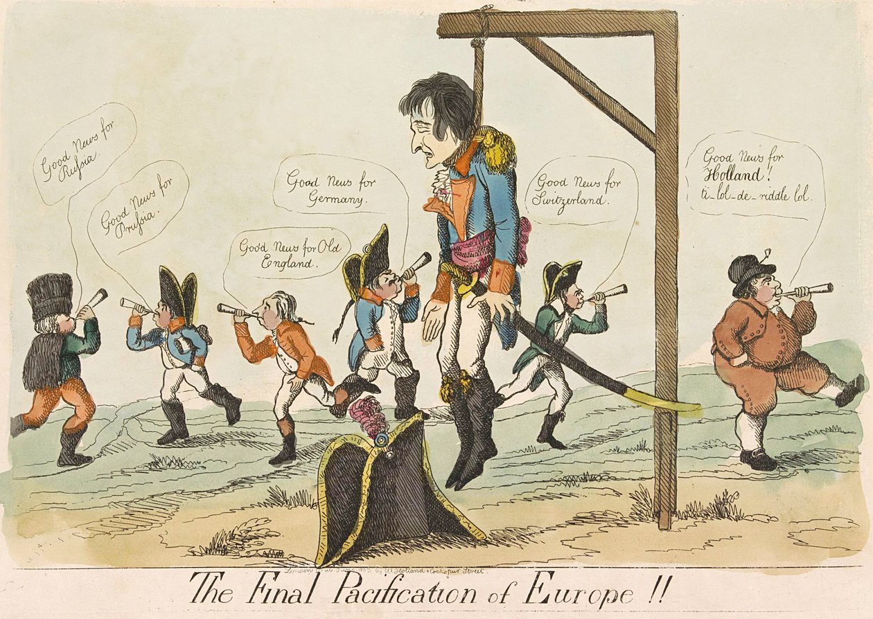 Európa végső békéltetése!!, pub. 1803 (kézzel színezett metszet) alkotó: English School